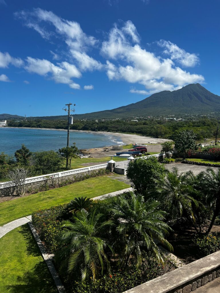 picturesque view from our nevis office
